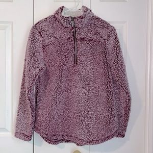GreenTea 🍃 Sherpa Quarter-Zip Pullover - Size: S